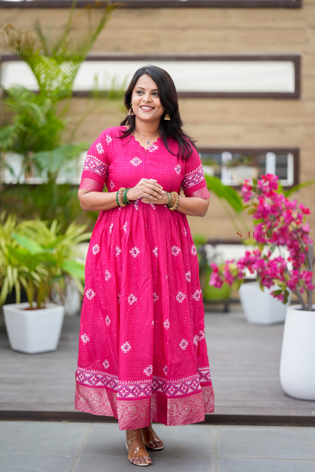 Jothika Festive  Maxi   Dress with Lining ( ready to dispatch)