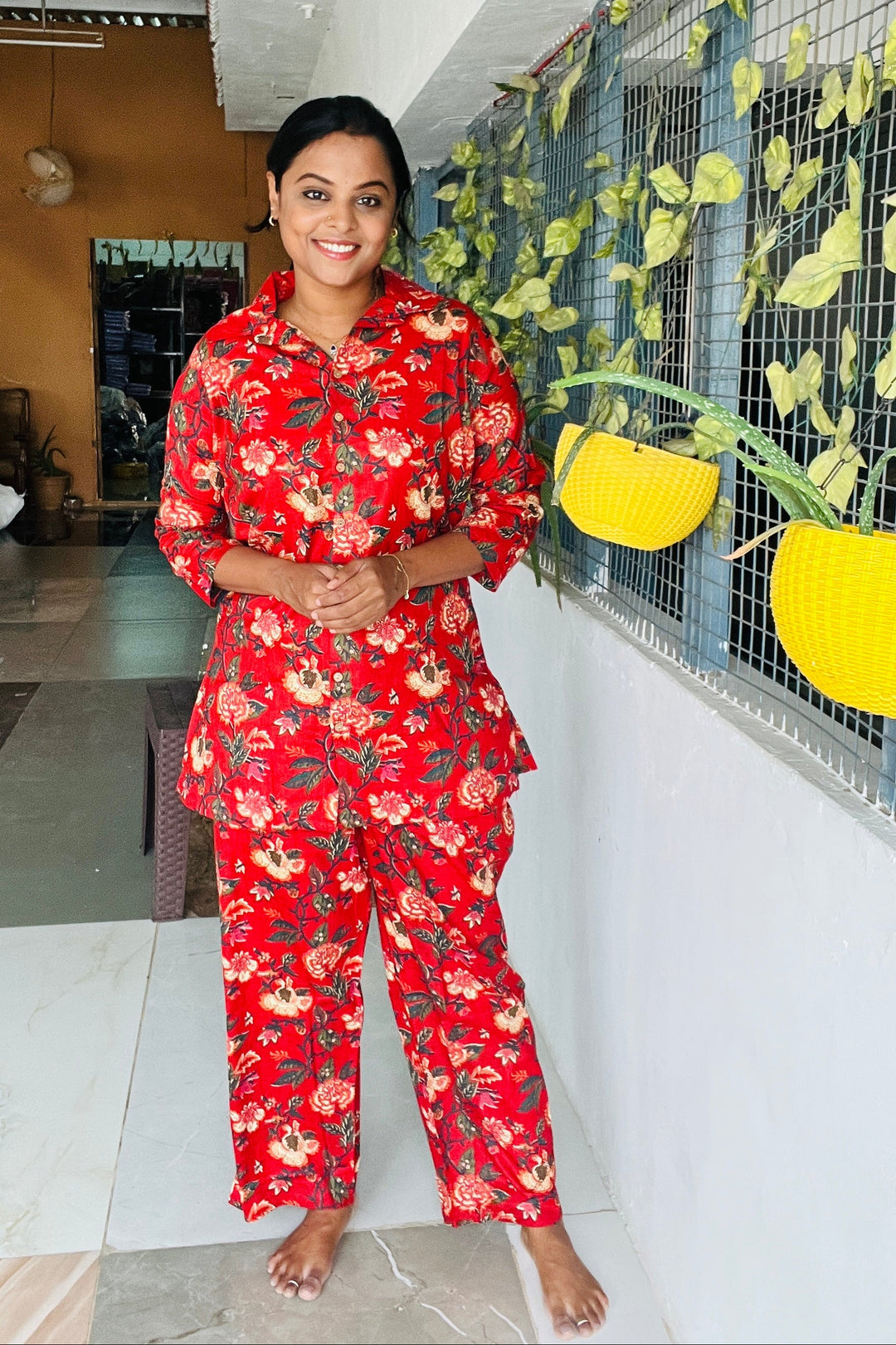 Red Night Co-ord Set