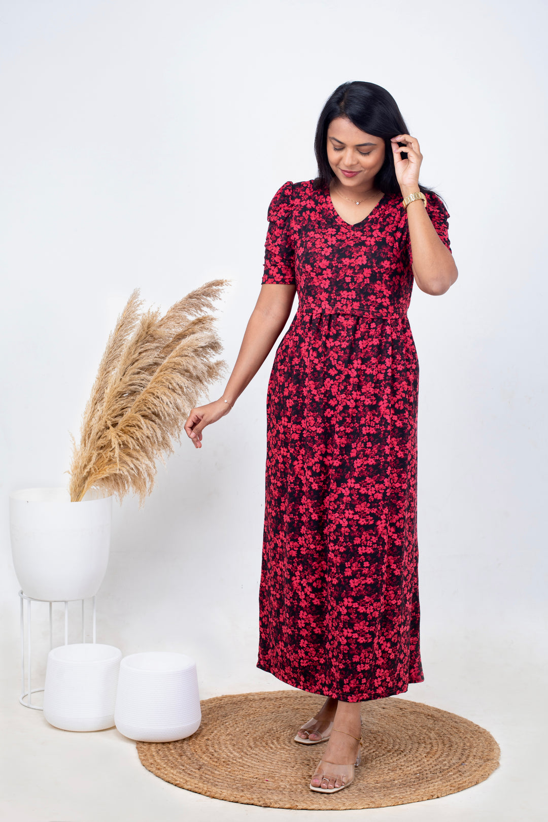 Luxury Maxi Roja  Light Weight Dress
