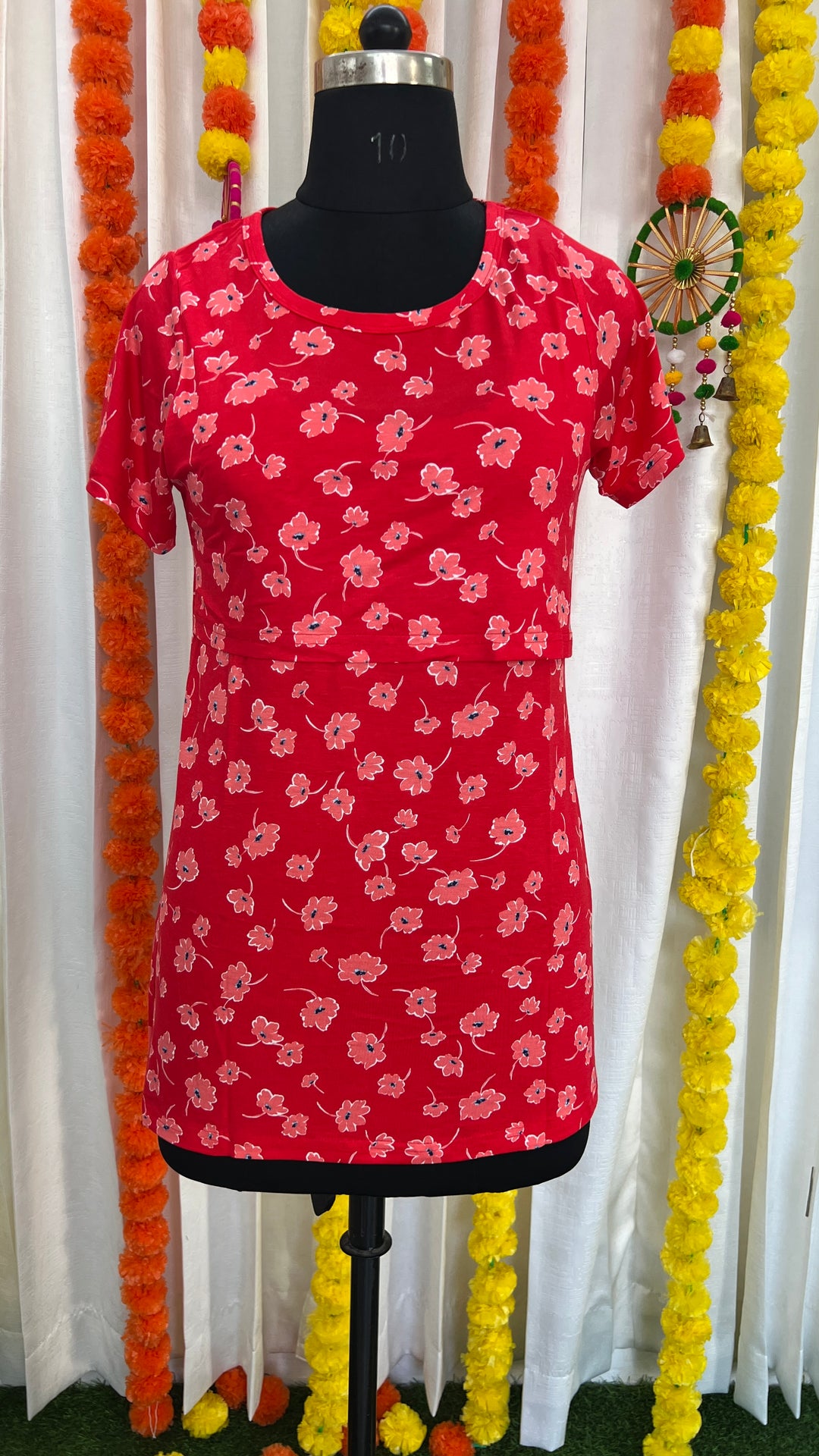 Maternity t-shirt Red scarlet light weight