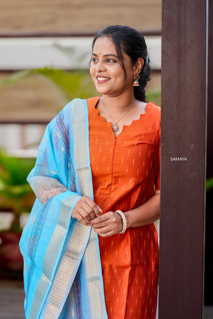 Meera raw silk suit set with dupptta( set of 3) ready to dispatch