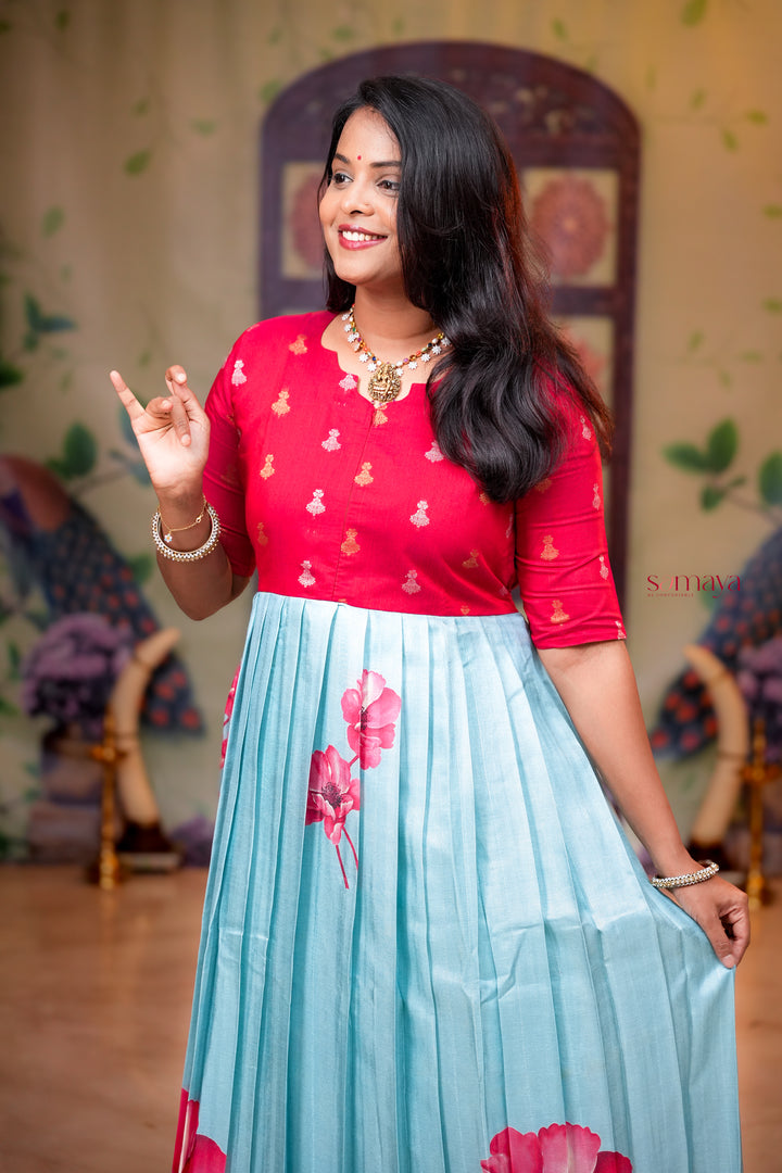 Divyashree-festive  maxi dress with lining