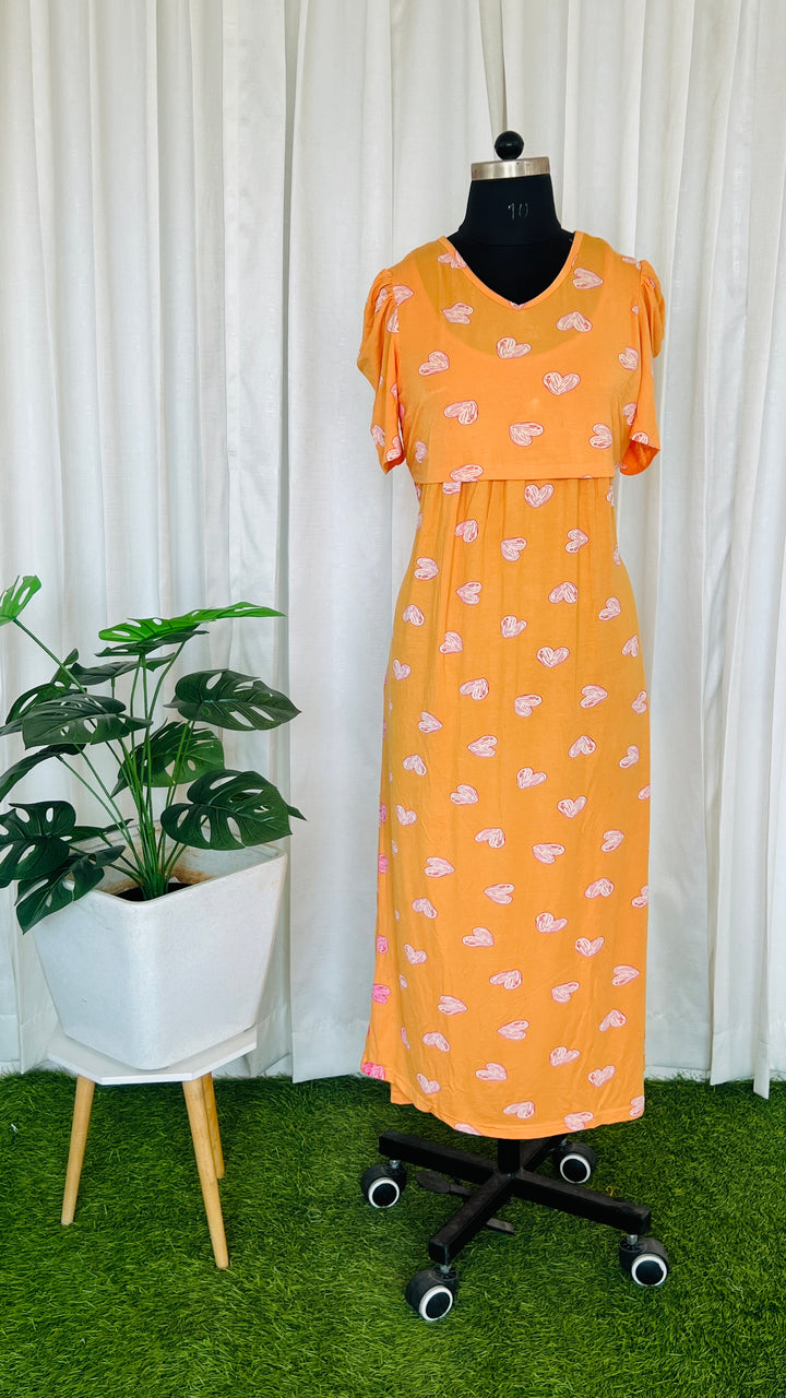 Maxi Light Weight orange Dress