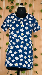 Navy flower Maternity T-shirt