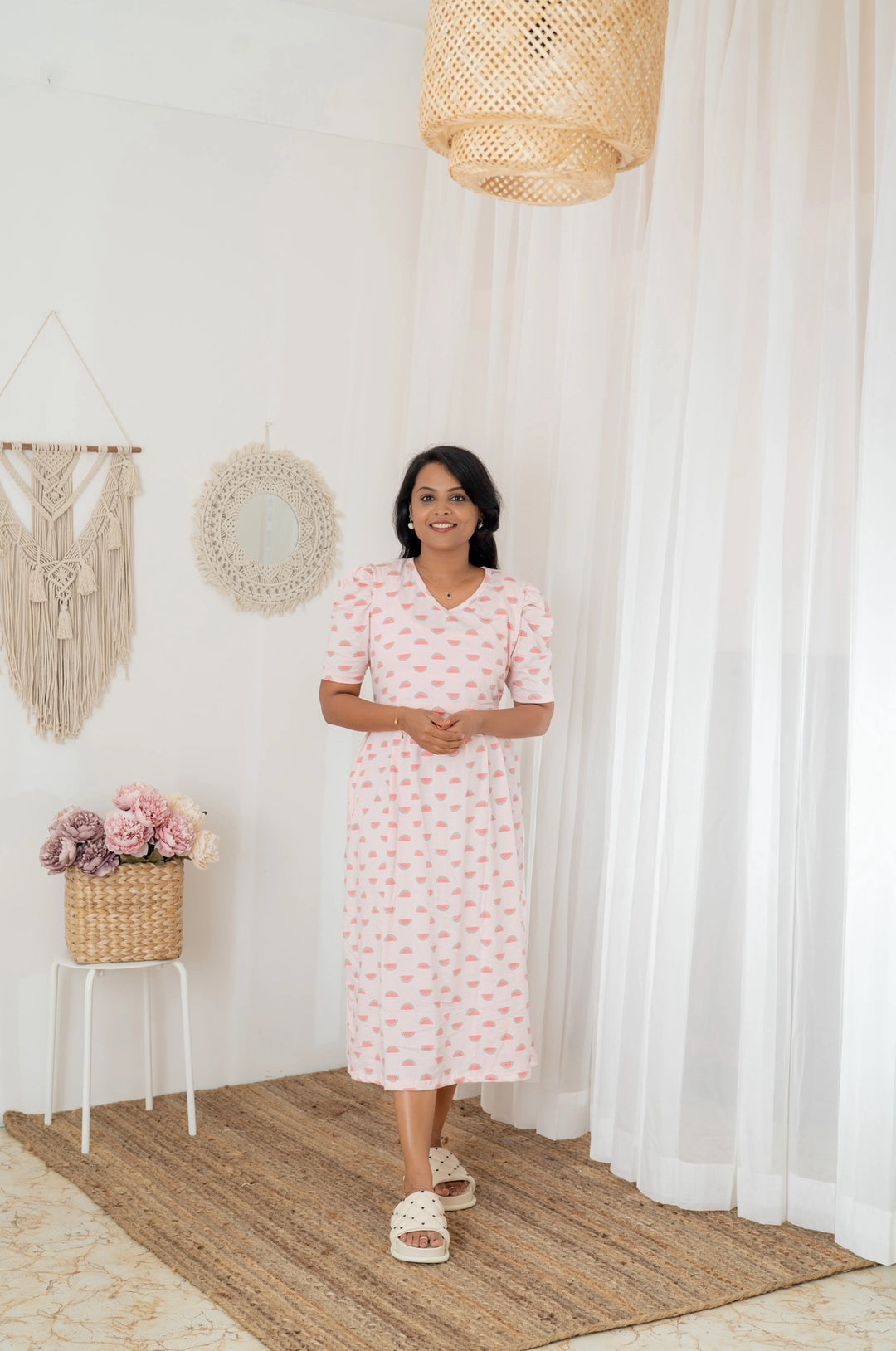 Midi Watermelon Light Weight Dress summer collection
