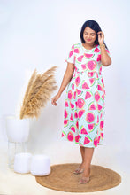 Load image into Gallery viewer, Midi Watermelon Light Weight dress
