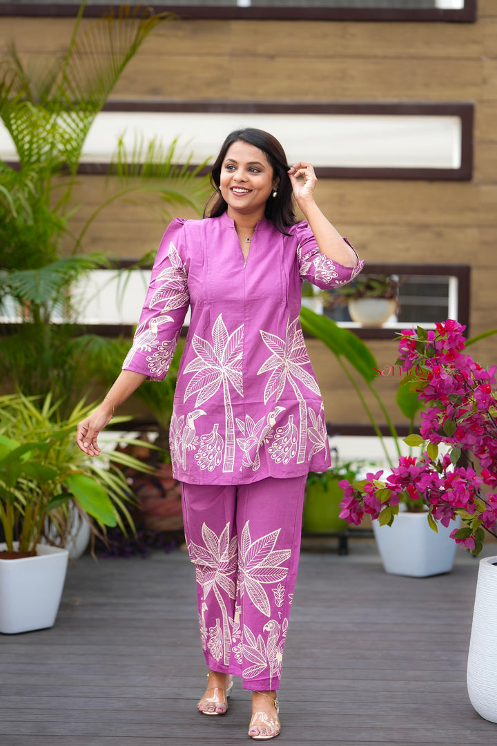 Lilac daily wear  Co-ord Set