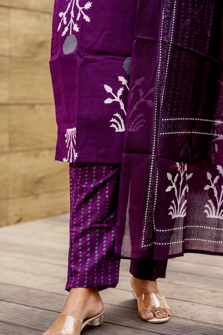 Anjali  cotton 3 piece kurta set( pre order)