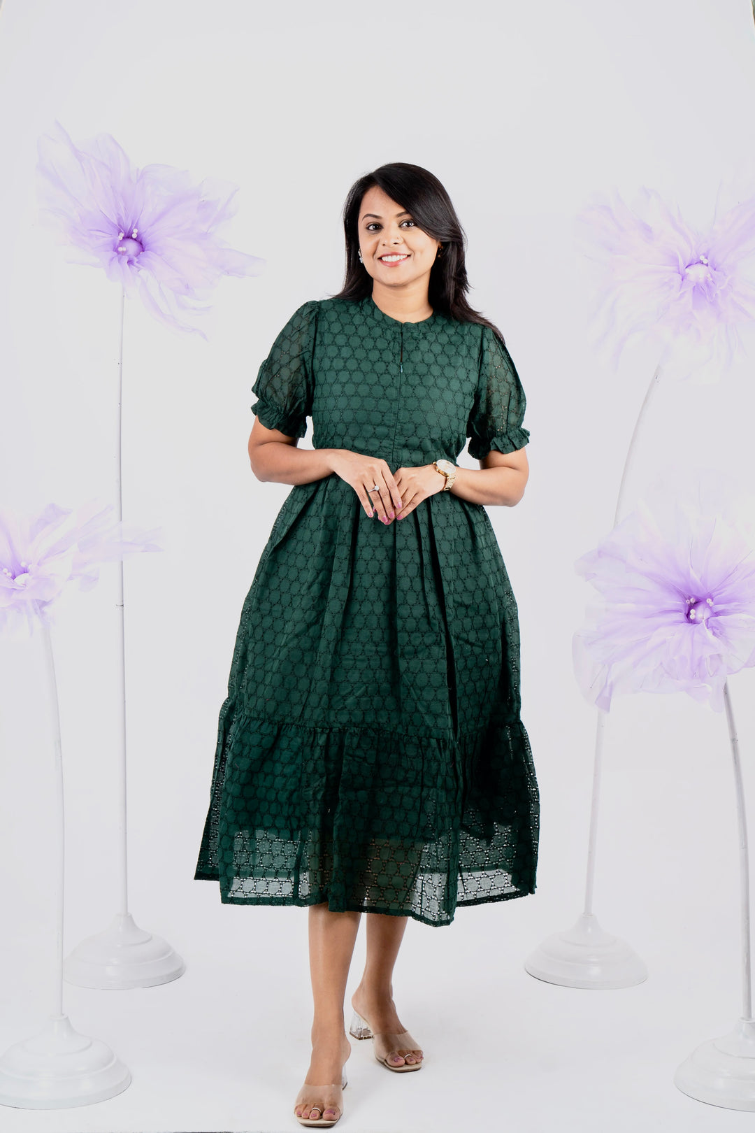 Geethanjali Hakoba Dress With Lining
