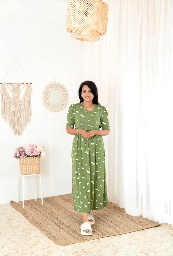 Maxi Flamingo Light Weight Dress