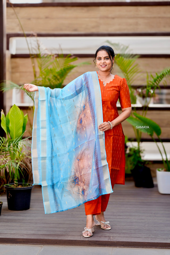 Meera raw silk suit set with dupptta( set of 3) ready to dispatch