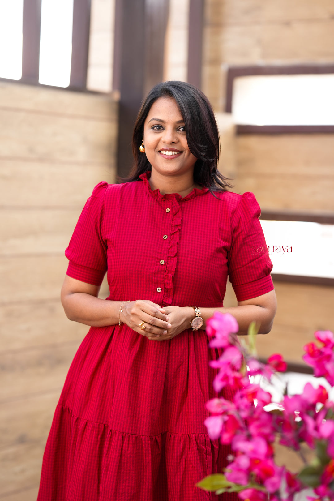 Deepika  maxi cotton  Dress With Lining(Ultimate Layered Flare Dress)