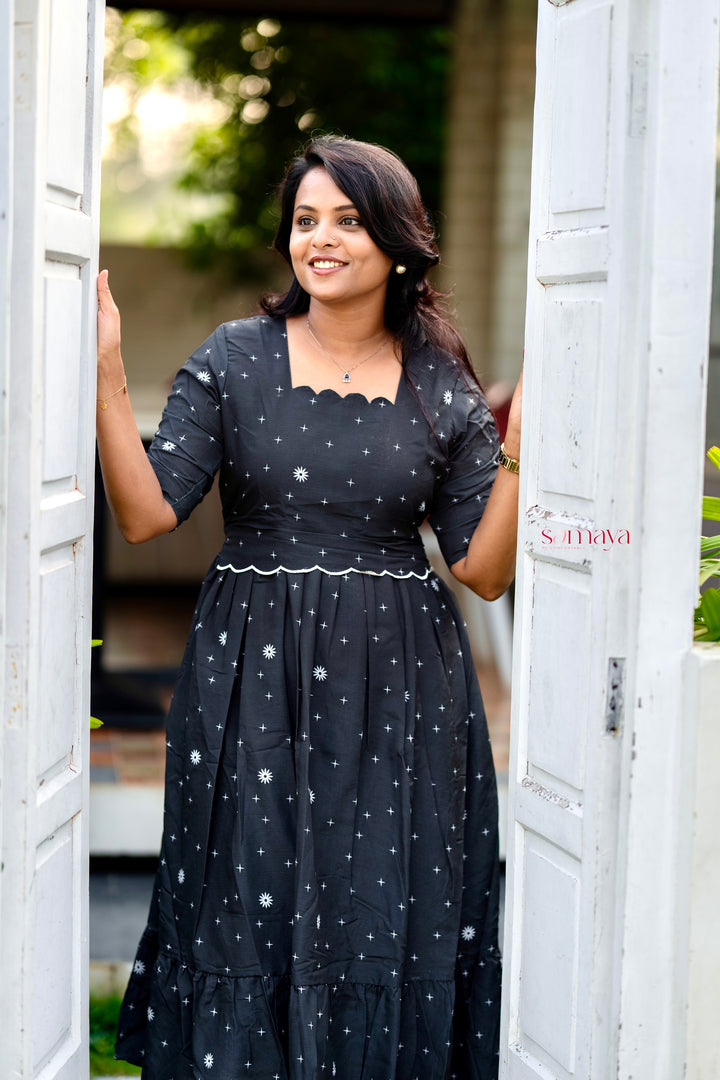 Star Casual Dress With Lining