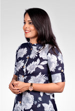 Load image into Gallery viewer, Blossom cotton kurta set (button opening)
