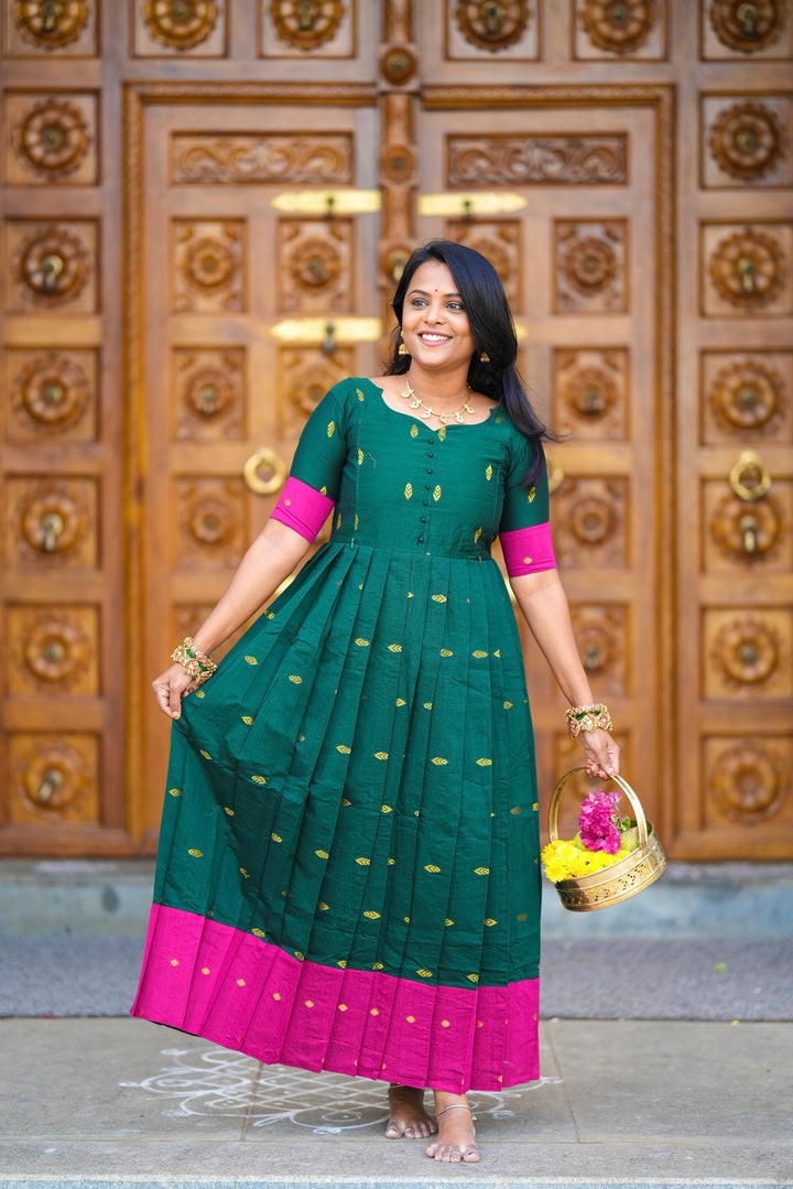 Madurai Meenakshi  maxi Dress With Lining