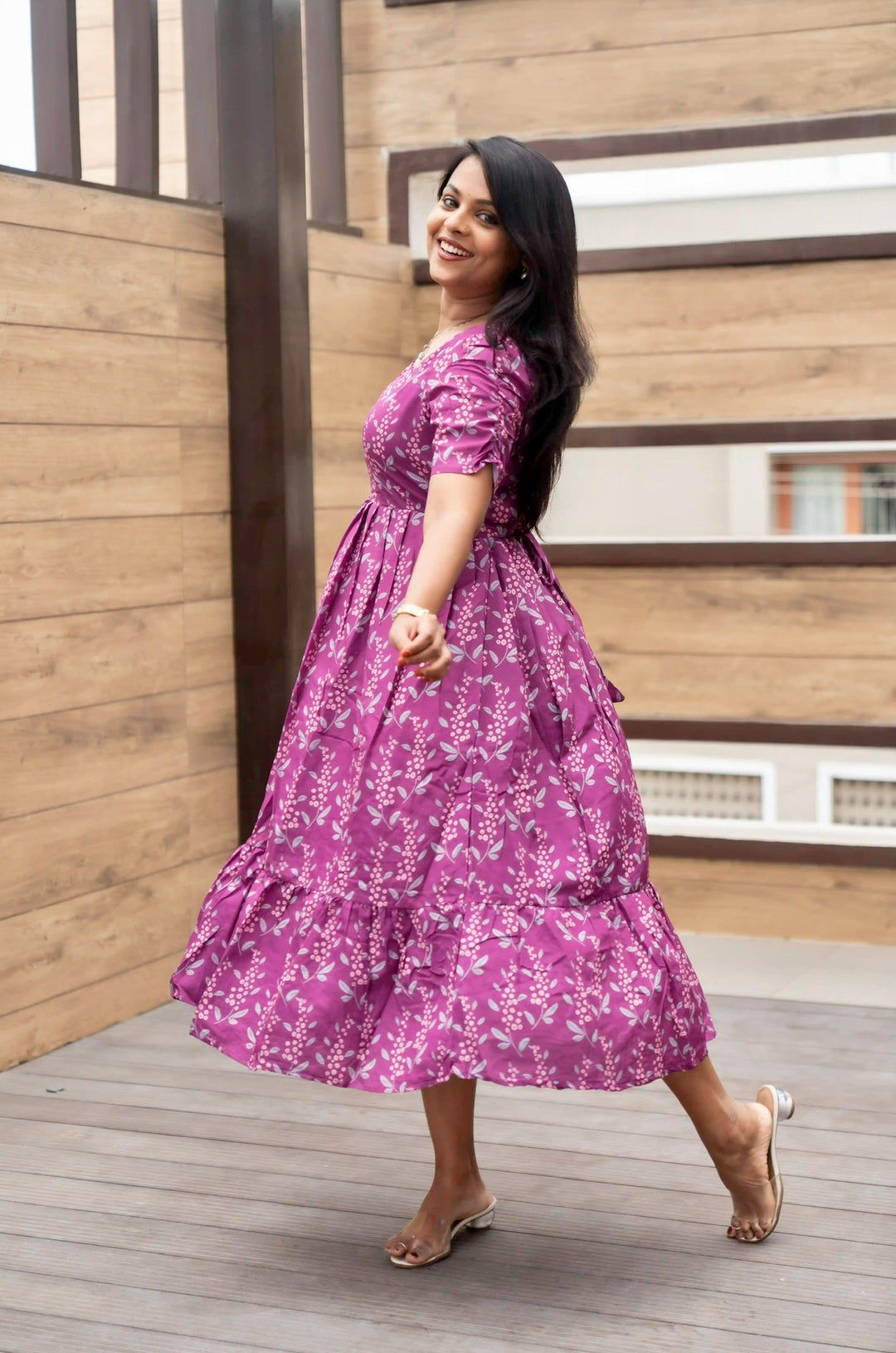 Rachel  Casual Dress With Lining( Wrinkle-Free Cotton Blend Dress)