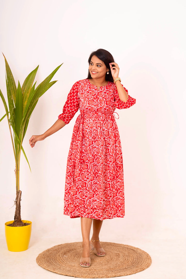 Sneha Maternity Feeding day to night  dress without lining