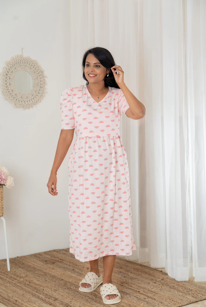 Midi Watermelon Light Weight Dress summer collection