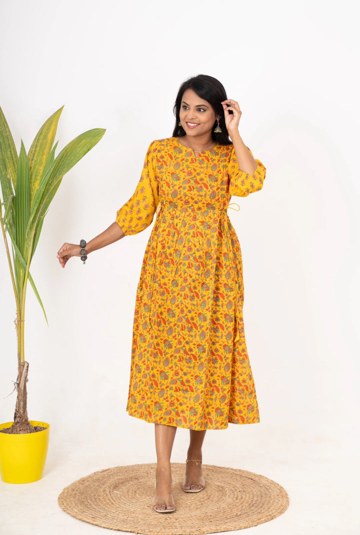 Alagu Maternity Feeding day to night dress without lining