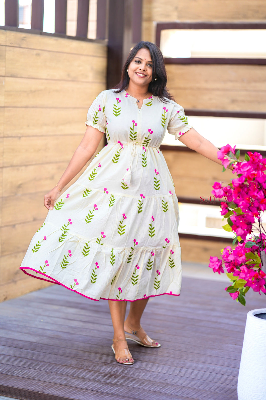 Vennila casual Dress With Lining ( pre order)