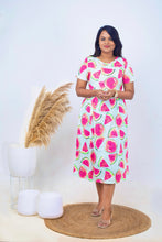 Load image into Gallery viewer, Midi Watermelon Light Weight dress
