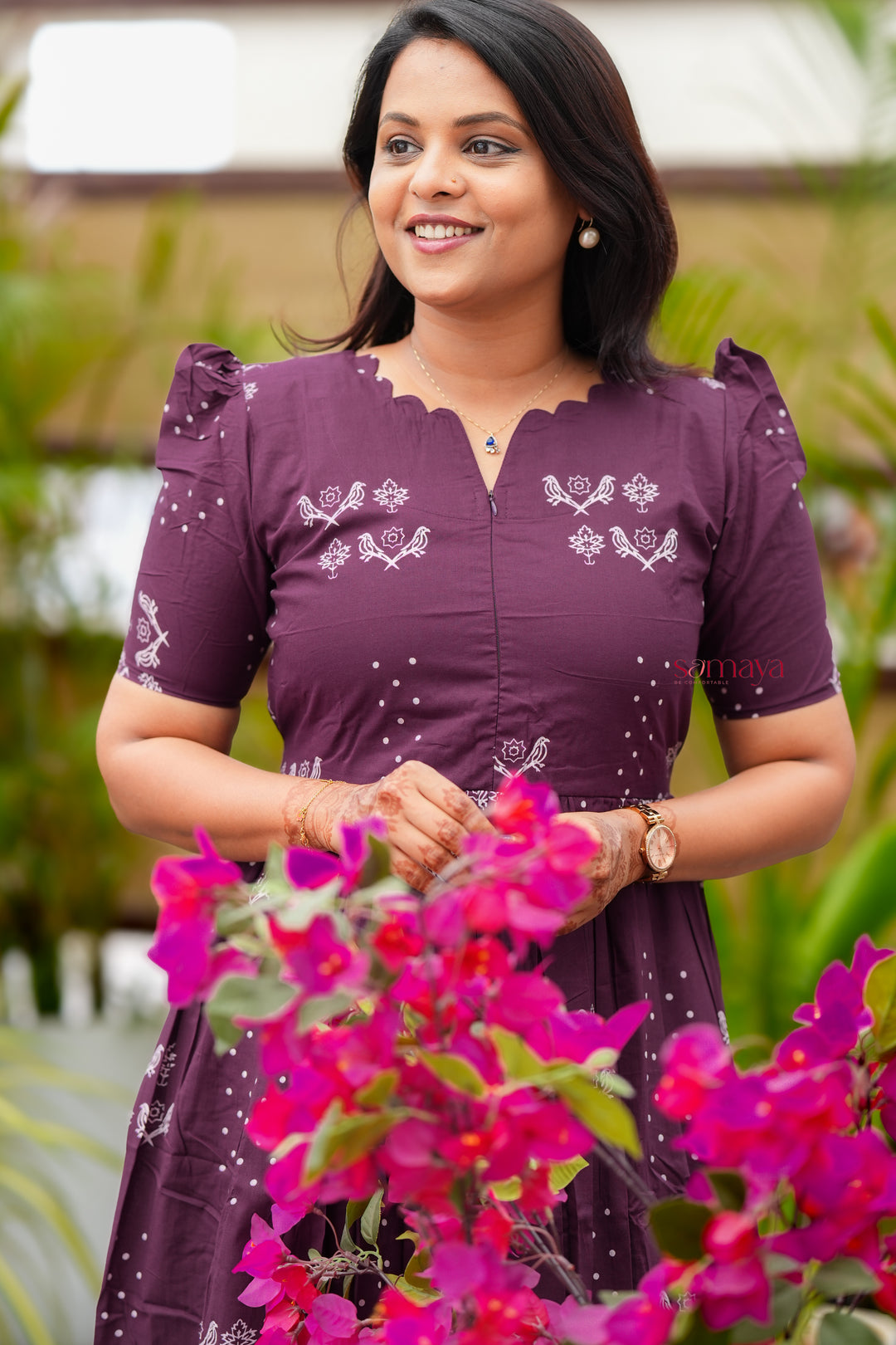 Kayal Cotton Dress With Lining