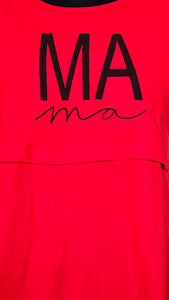 Maternity t-shirt Red Ma thick