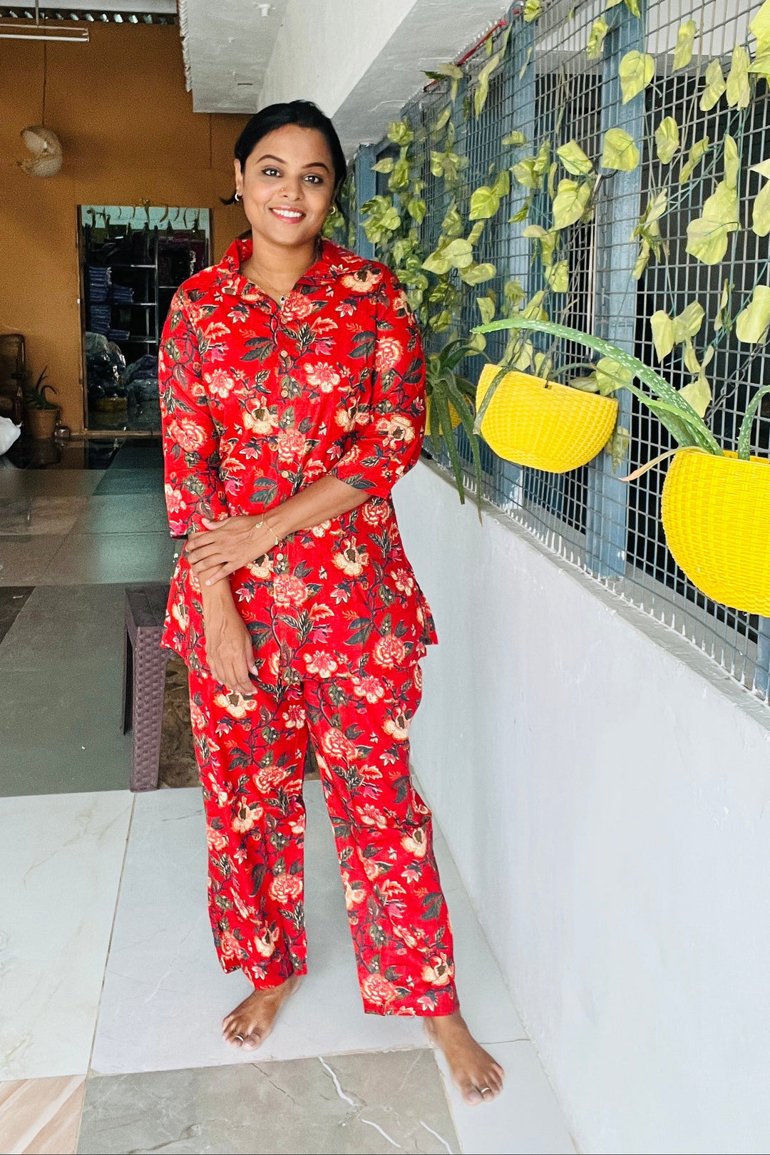 Red Night Co-ord Set