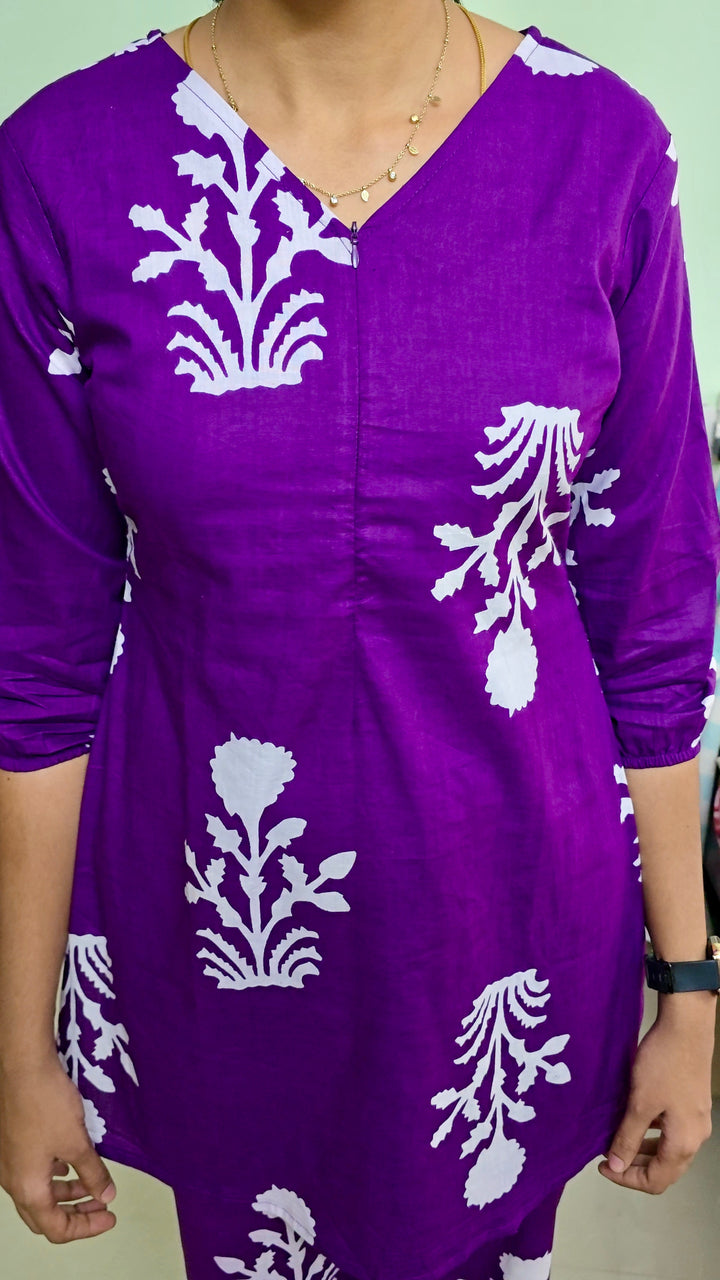 THEERA -Purple Night  Co-ord Set