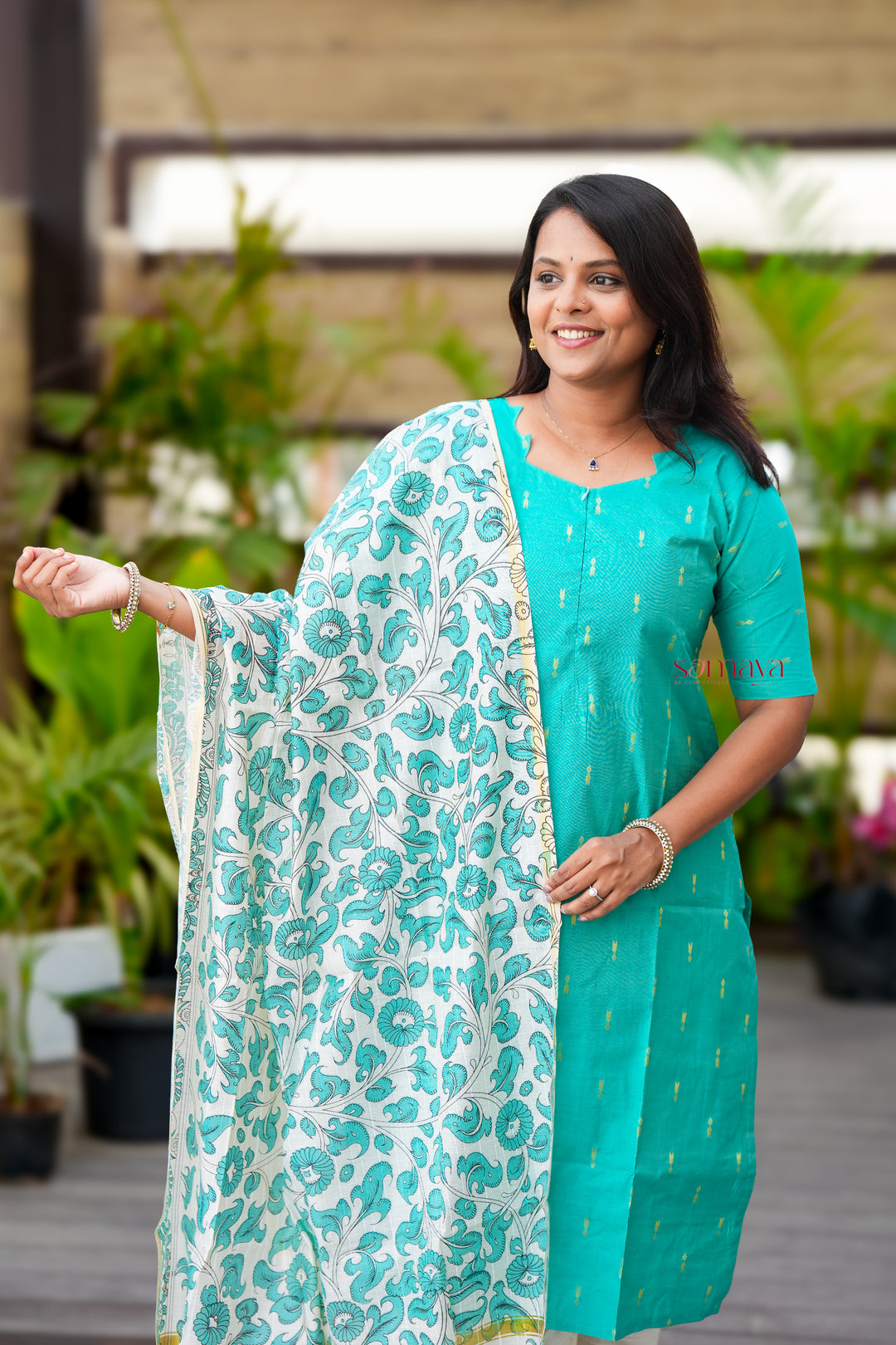 Divya sky  raw silk suit set with Dupatta-3 piece set