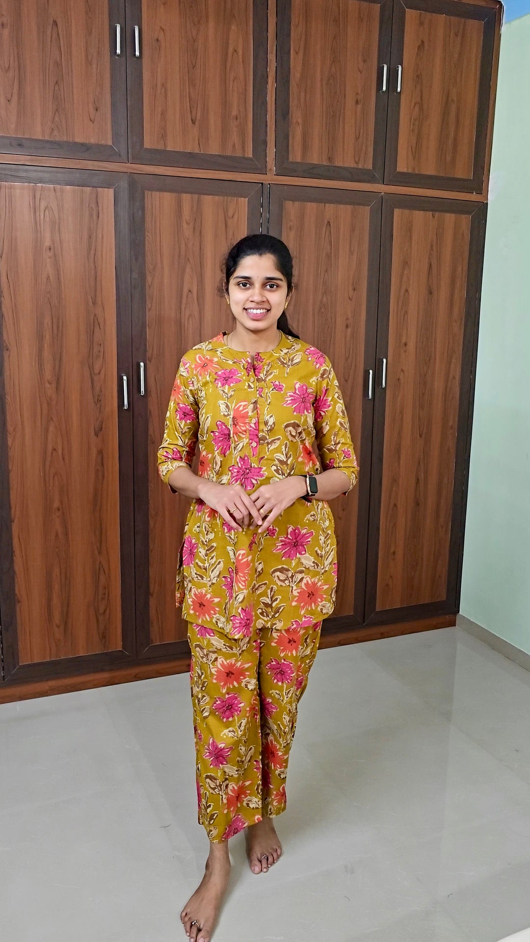 THEERA  -Mustard  Night Co-ord  Set