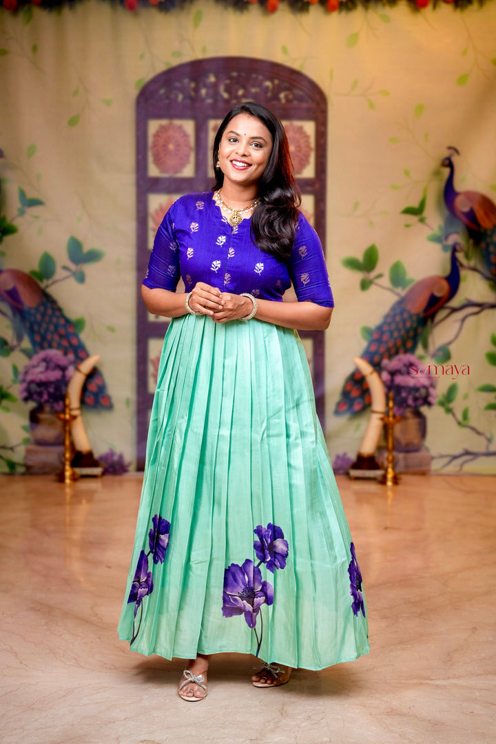 Yazlini - purple  festive  maxi dress with lining