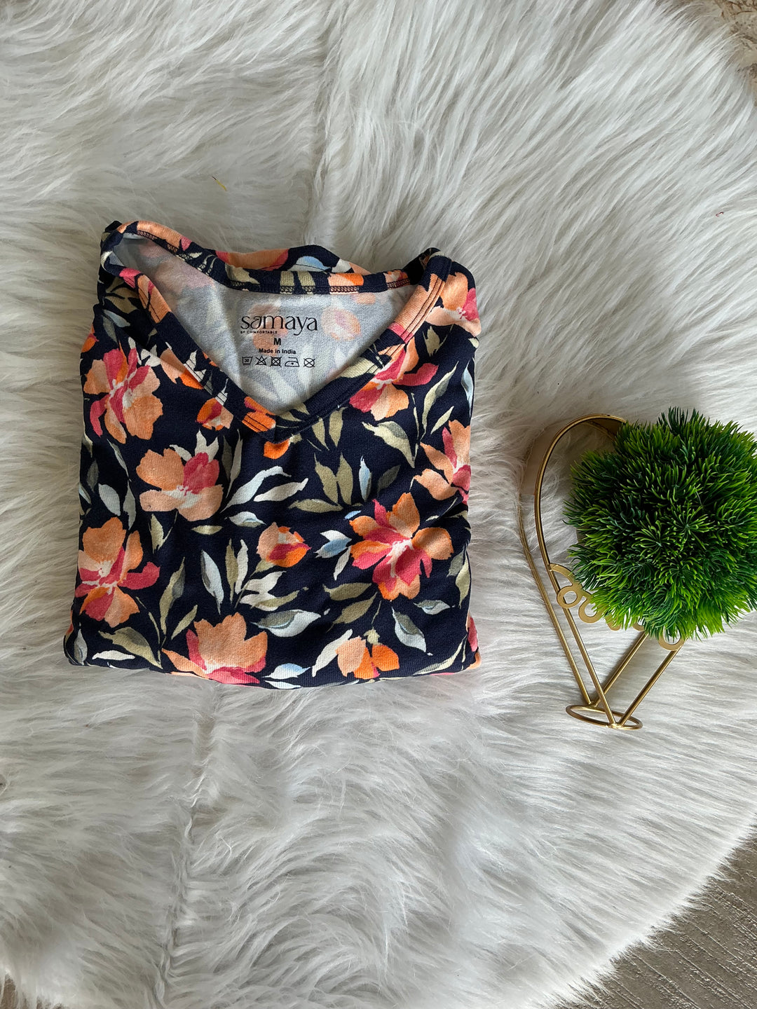 Luxury Midi black pink & orange flower Light weight dress