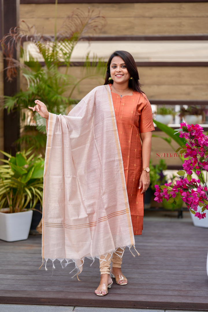 Amritha   raw silk kurta with dupptta ( ready to dispatch) set of 2