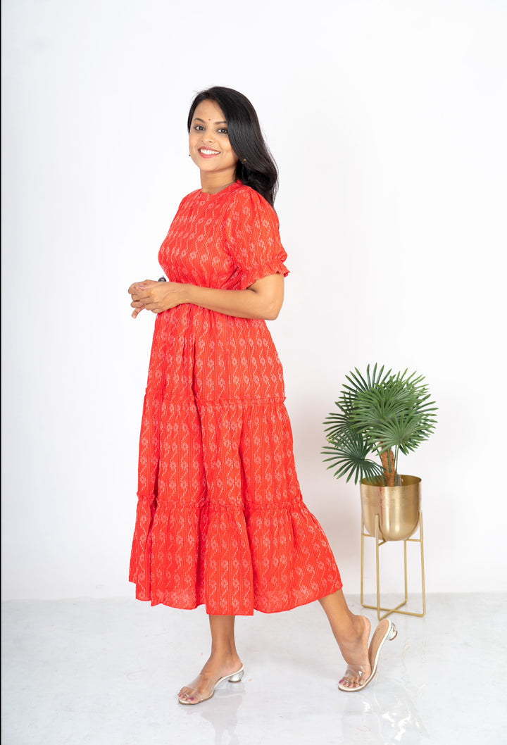 Red  day to night dress without lining