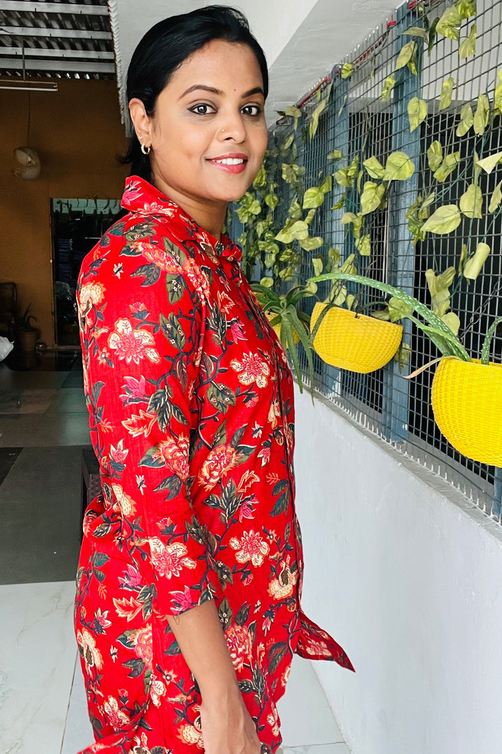 Red Night Co-ord Set