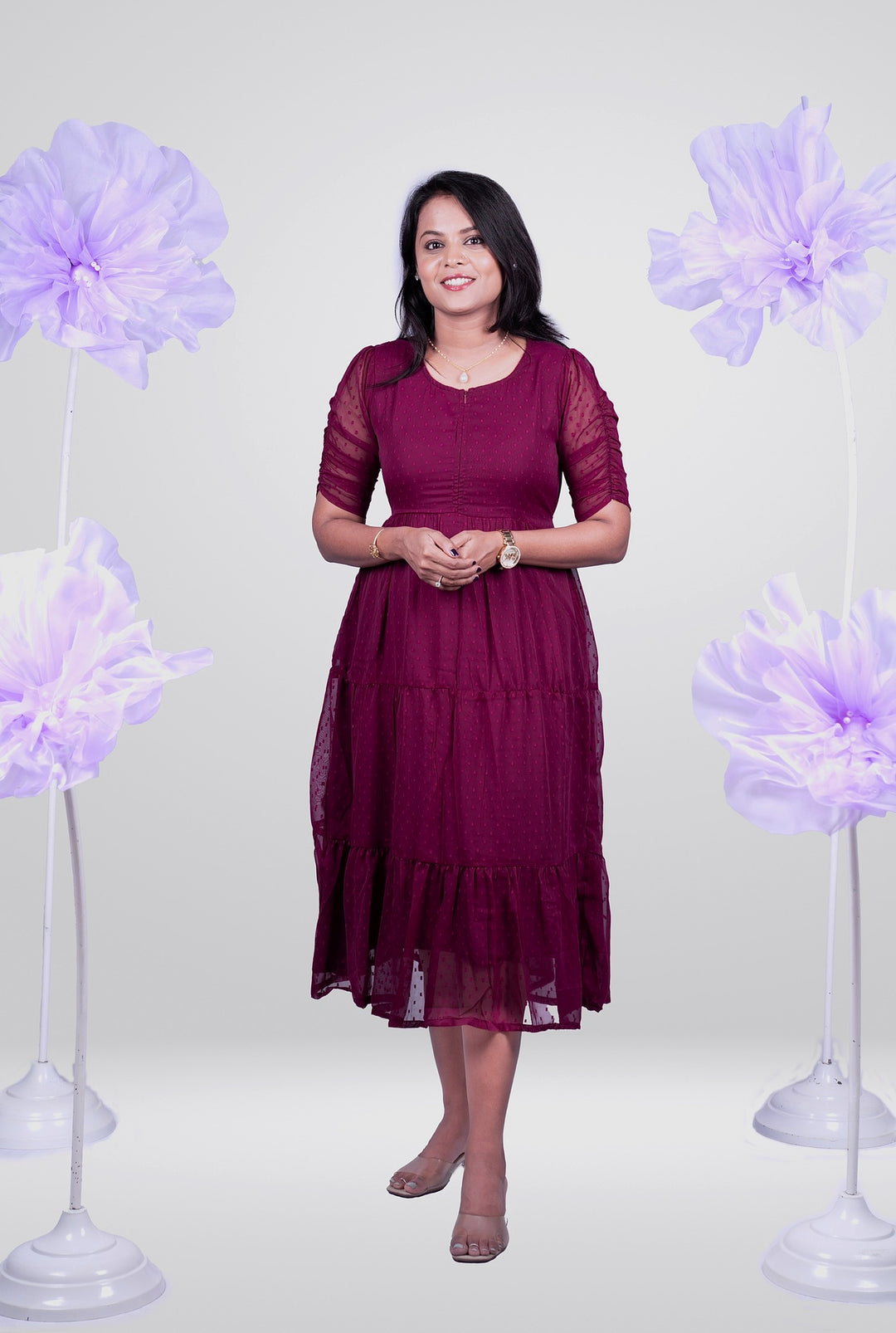 Senorita  georgette casual  Dress With Lining ( No-Iron Everyday Dress)