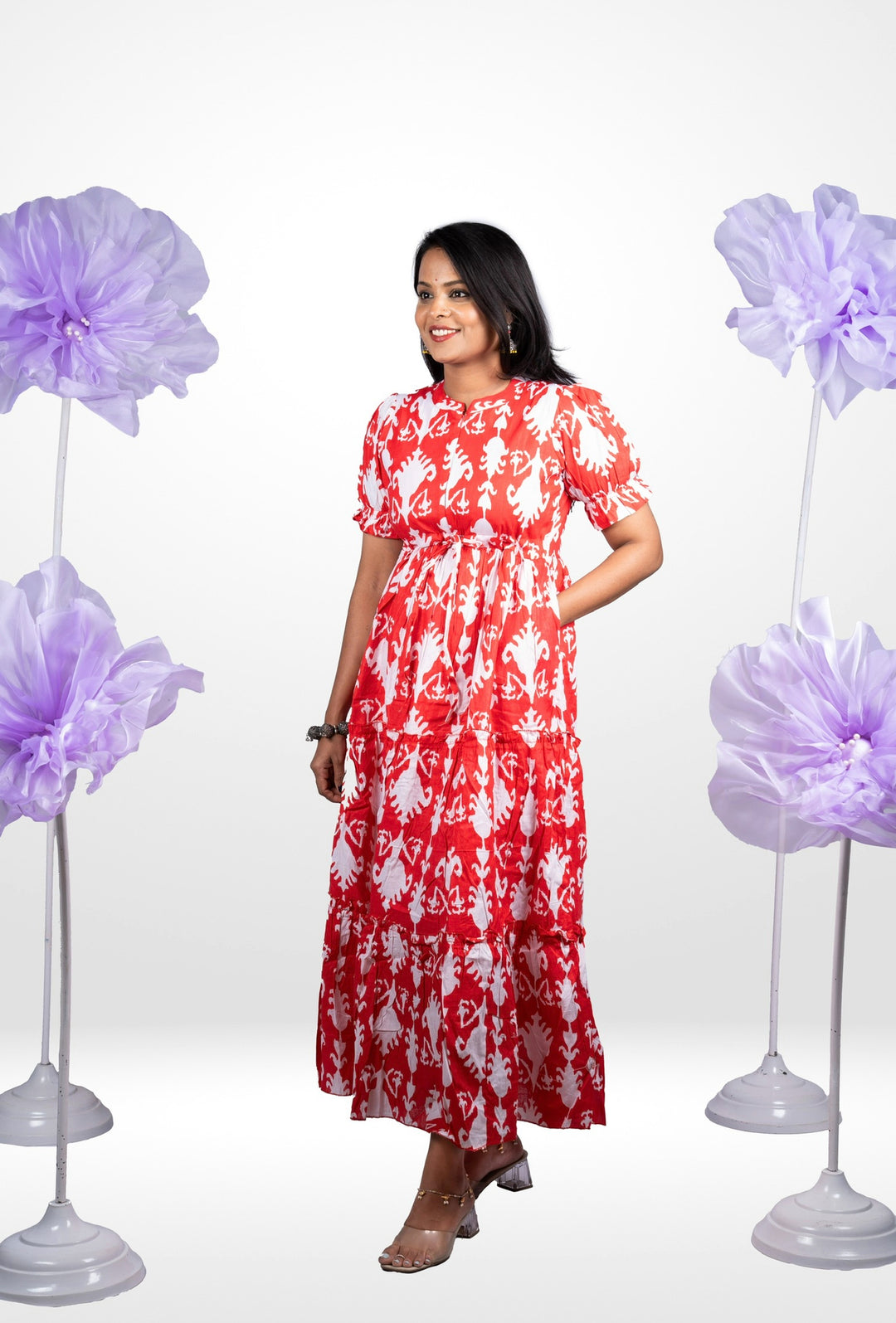 Raga  casual cotton Maxi Dress With Lining