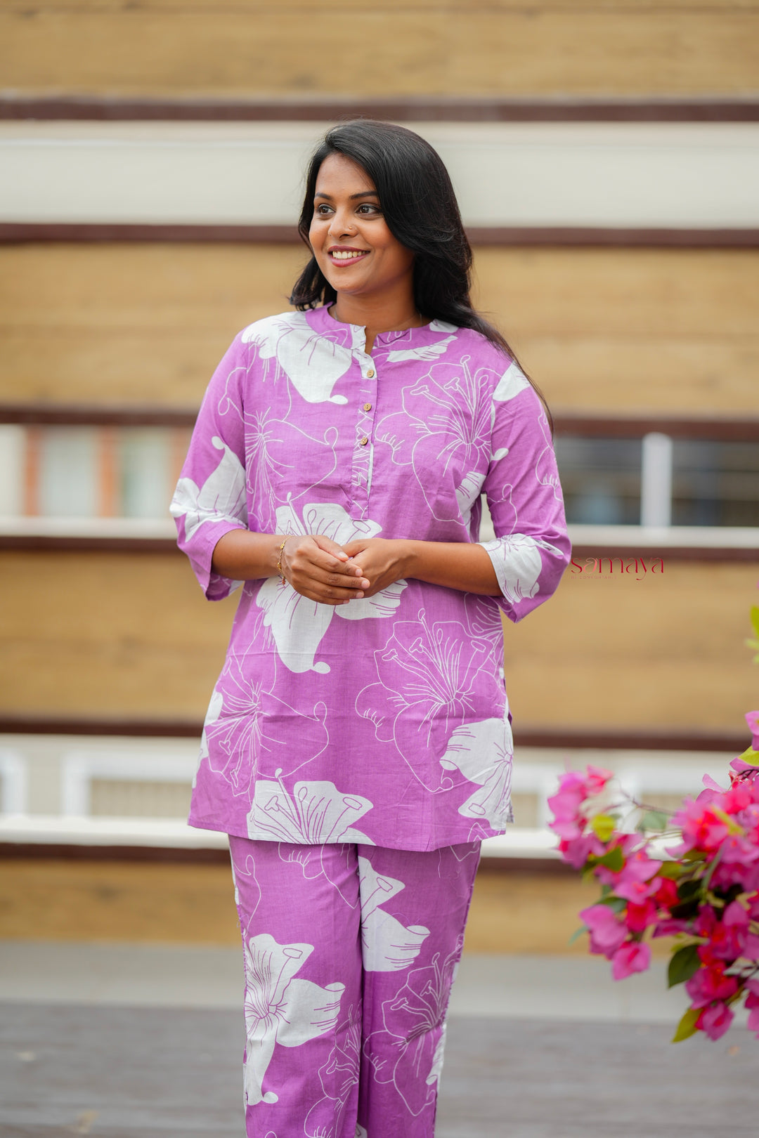 HAASYA  Lilac Night Co-ord Set