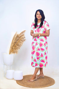 Midi Watermelon Light Weight dress