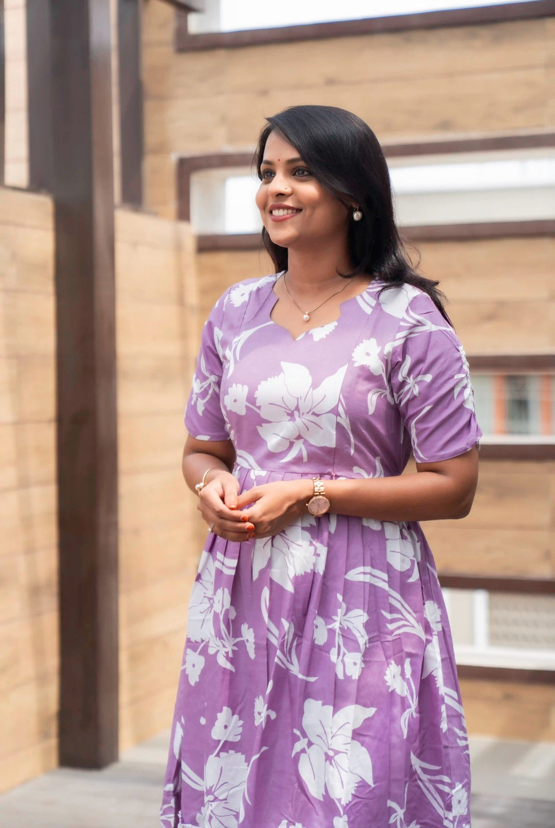 Lilac Day To Night Dress Without Lining
