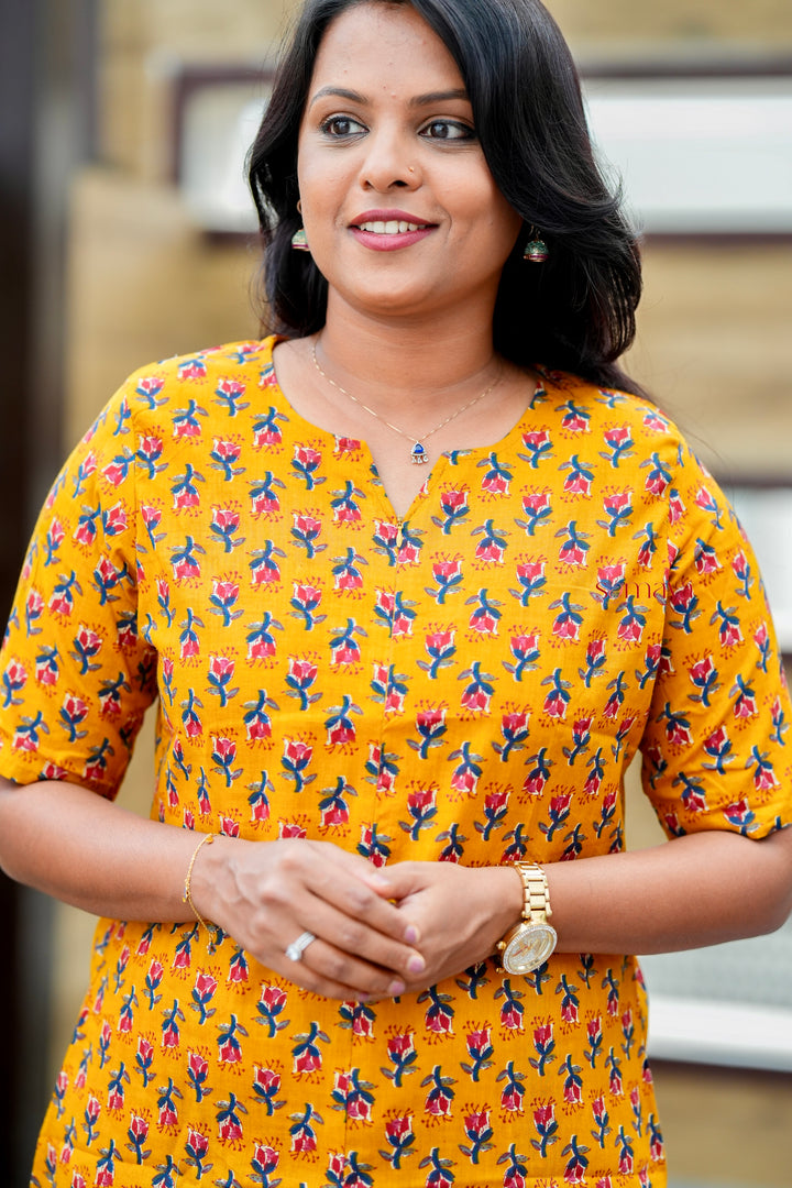 HAASYA -Mustard Night Co-ord Set