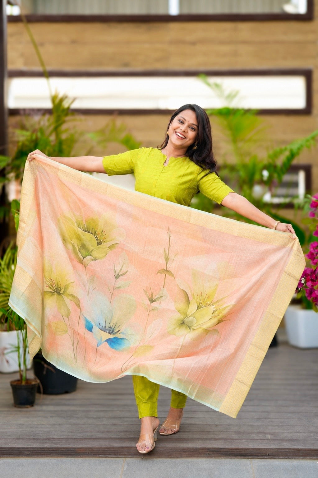 Deepika  raw silk suit set with dupptta( set of 3) ready to dispatch