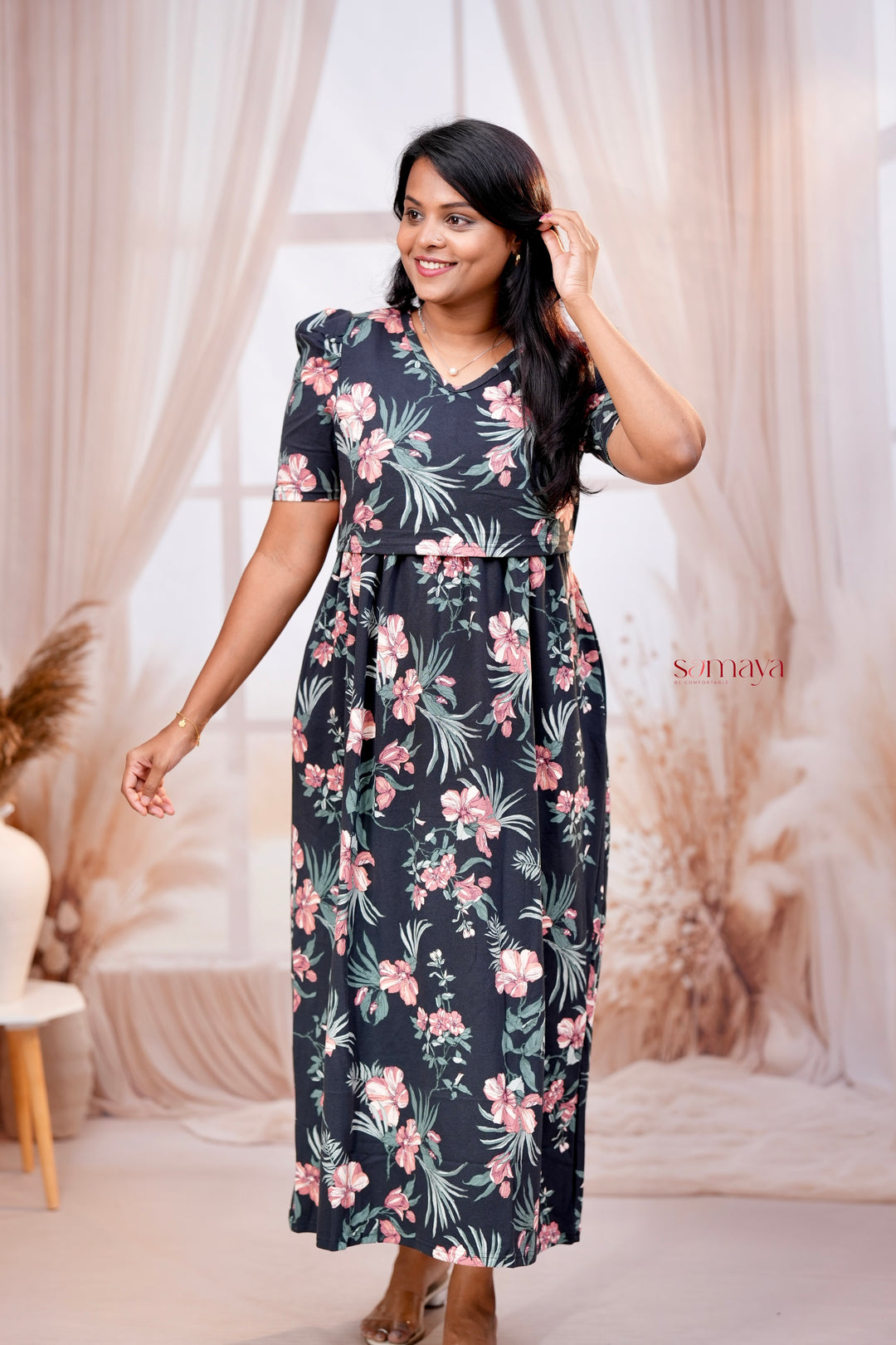 Maxi Megha  thick  Weight Dress
