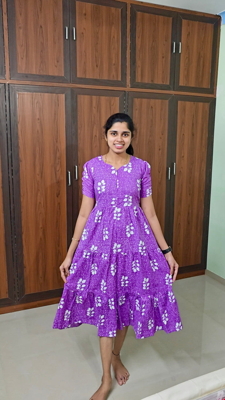 Lilac day to night dress without lining