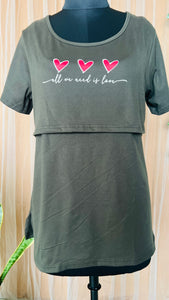 Maternity chocolate T-shirt Thick winter