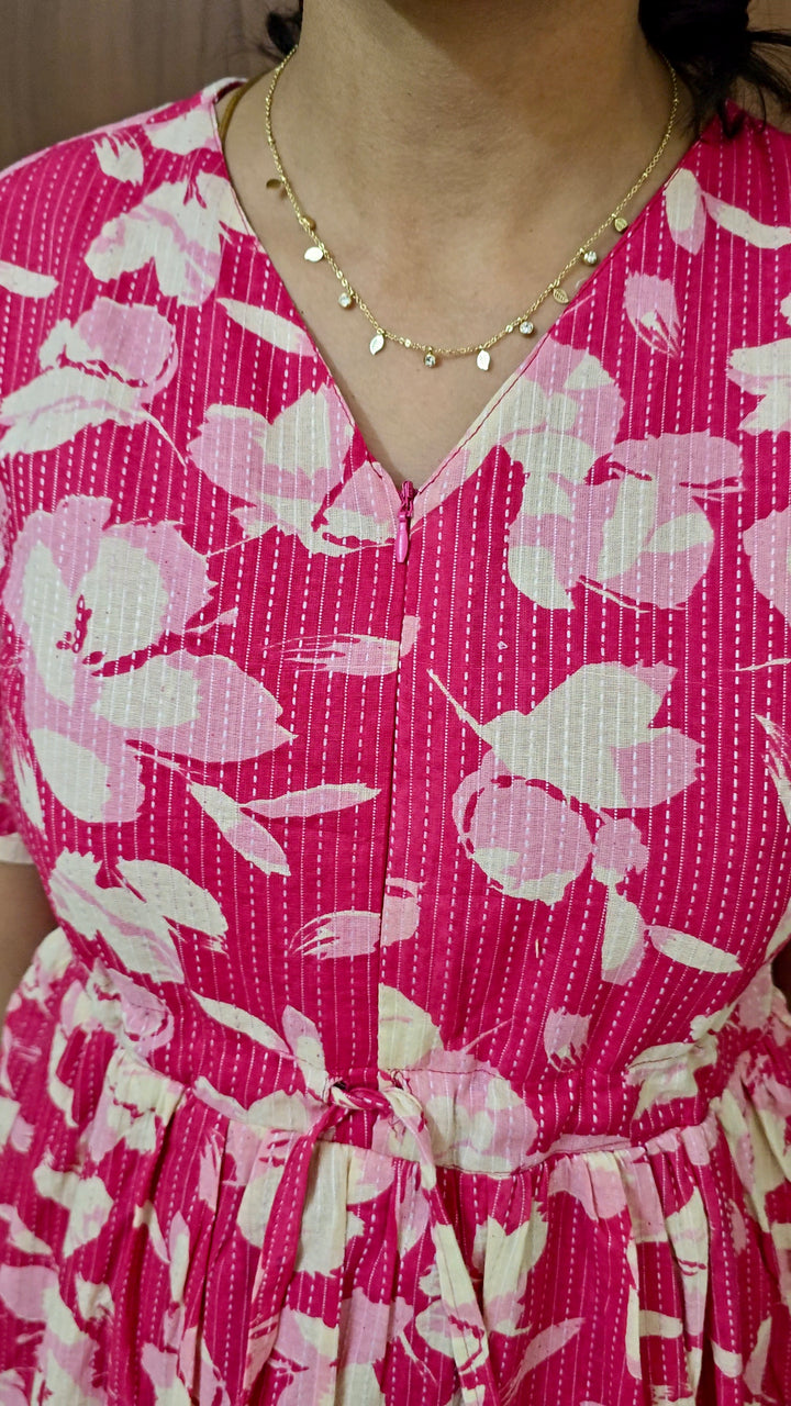 Dreamy kantha Casual Dress With Lining