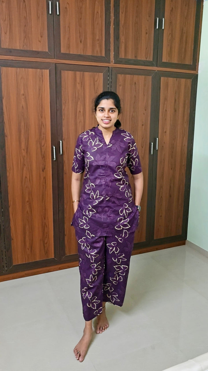 Theera -Purple Night Co-ord Set ( pre order )