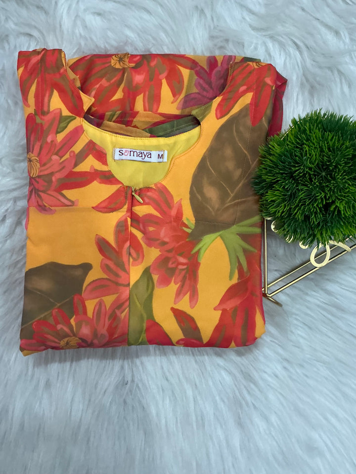 Shivani georgette casual  Dress With Lining ( No-Iron Everyday Dress)