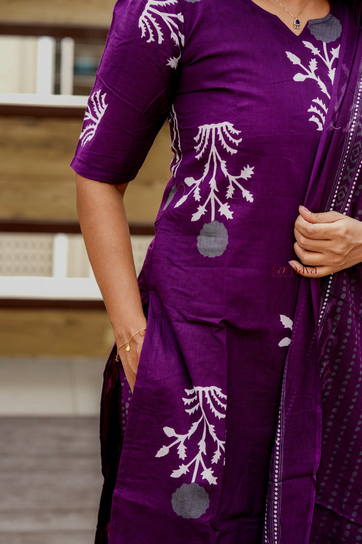 Anjali  cotton 3 piece kurta set( pre order)